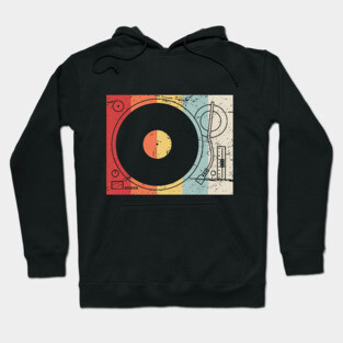 Retro 70s Record Player Hoodie