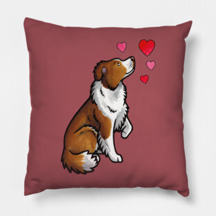 Border collie love Pillow