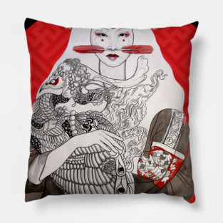 Lady with the luan Pillow