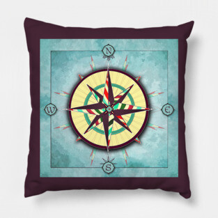 Bright Stripes Compass Pillow