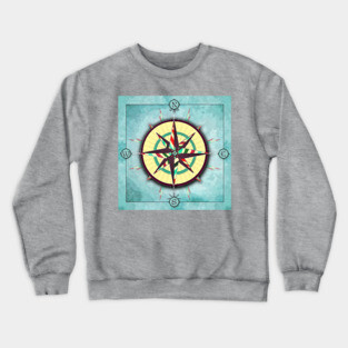 Bright Stripes Compass Crewneck Sweatshirt