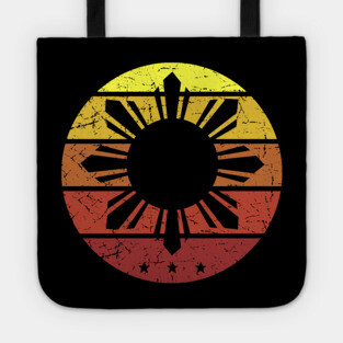 Philippines Three Stars and a Sun (Vintage Sunset) Tote