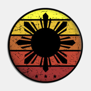Philippines Three Stars and a Sun (Vintage Sunset) Pin
