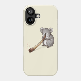 Koala Playing the Didgeridoo Phone Case