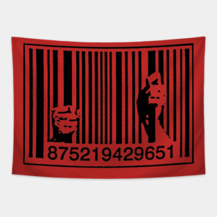 Banksy Graffiti Consumerism Tapestry