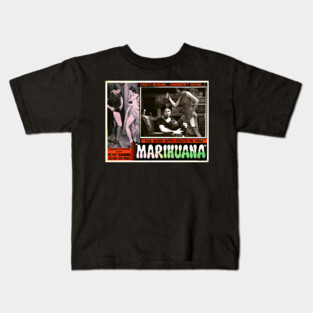1930s vintage propaganda - Marihuana " the weed with roots in hell " Kids T-Shirt