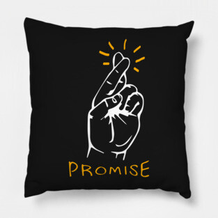 I promise - Fingers crossed Pillow