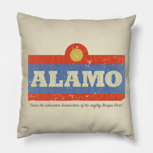 Alamo Beer Vintage Pillow