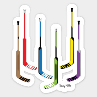 Hockey Goalie Sticks Colorful Sticker