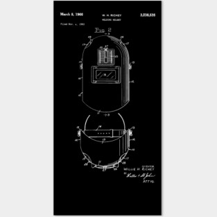 Welding helmet patent, Welding Patent, Welder Gift, vintage welding helmet, retro welding gift Posters and Art