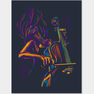 Jazz Cello Girl Posters and Art