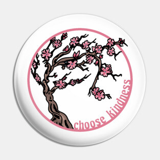 Choose Kindness Cherry Blossom Pin