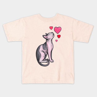 Sphynx cat love Kids T-Shirt