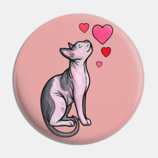 Sphynx cat love Pin