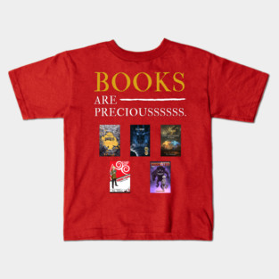Books Are Precious: Featuring 4 of RJ's Books Kids T-Shirt