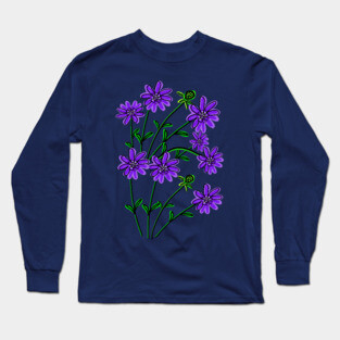 Oenothera tetraptera flowers Long Sleeve T-Shirt