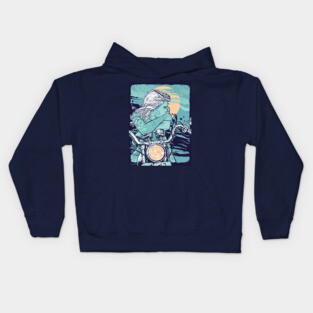 Motorbike girl Kids Hoodie