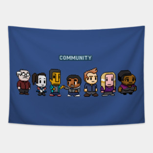 Community 8bit Retro Tapestry