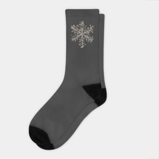 Classic Christmas Snowflake T-Shirt Winter Holiday Gifts Creme Socks