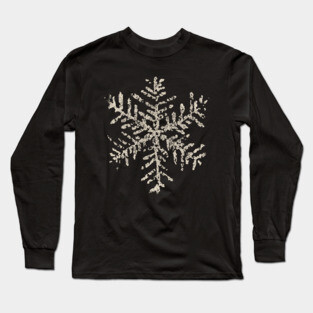 Classic Christmas Snowflake T-Shirt Winter Holiday Gifts Creme Long Sleeve T-Shirt