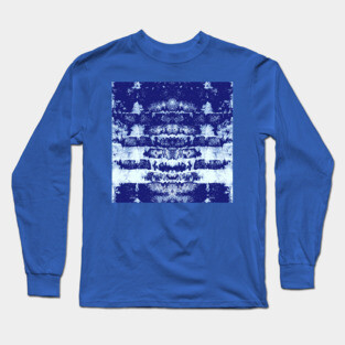 Indigo Tie-Dye Symmetry Long Sleeve T-Shirt