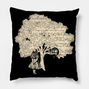 Alice In Wonderland - Vintage Book Pillow
