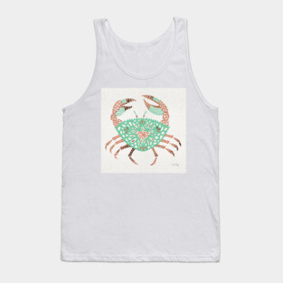 Rose Gold Mint Crab Tank Top