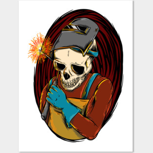 Welder Skull Art Posters and Art