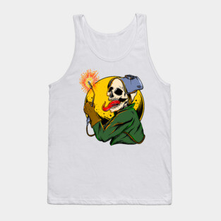 Welder Skull Fire Tank Top