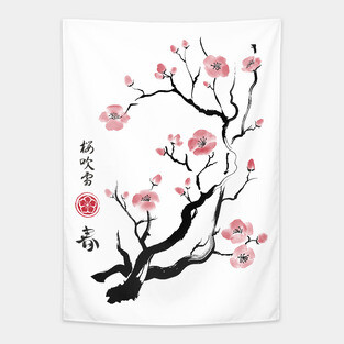 Spring colors in japan Tapestry