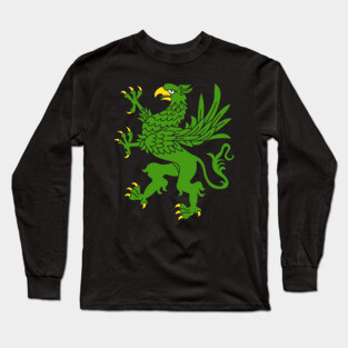 Griffon logo Green Long Sleeve T-Shirt