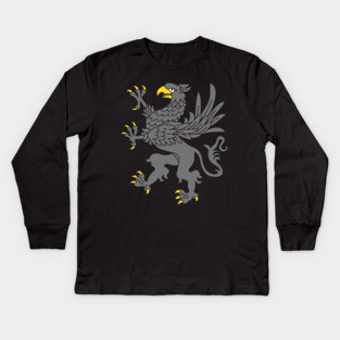 Griffon logo Grey Kids Long Sleeve T-Shirt