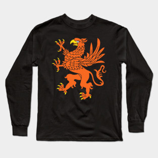 Griffon logo orange Long Sleeve T-Shirt