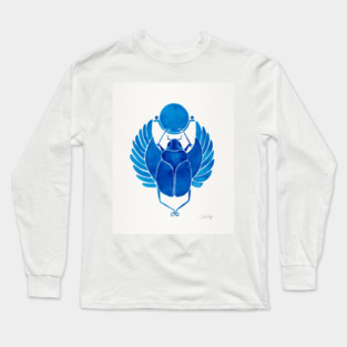 navy scarab Long Sleeve T-Shirt
