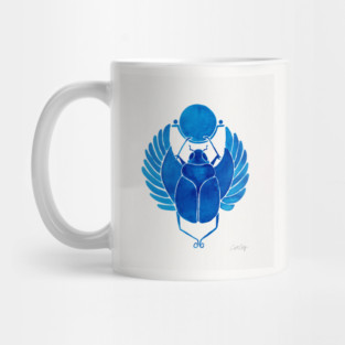 navy scarab Mug