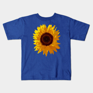 Floral Art Sunflower Kids T-Shirt