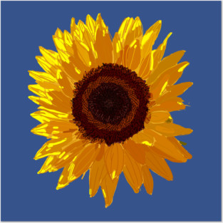 Floral Art Sunflower Posters and Art