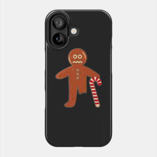 Gingerbread Person With Candy Cane Missing Leg Phone Case