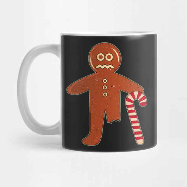 Gingerbread Person With Candy Cane Missing Leg by belownormal