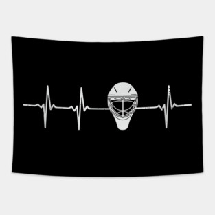 Ice Hockey Goalie Heartbeat Goaltender Gift Tapestry