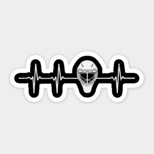 Ice Hockey Goalie Heartbeat Goaltender Gift Sticker