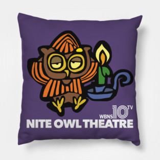 Nite Owl Theatre - Retro Horror Host Movie TV Series Pillow