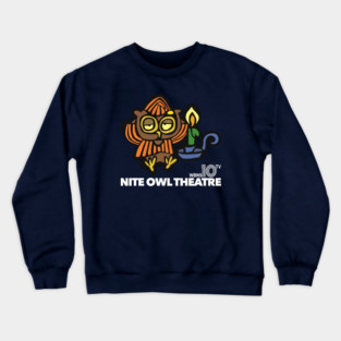 Nite Owl Theatre - Retro Horror Host Movie TV Series Crewneck Sweatshirt