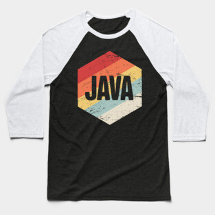 Retro Java Programming Icon Baseball T-Shirt