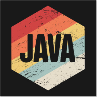 Retro Java Programming Icon Posters and Art
