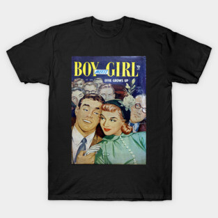 Vintage Romance Comic Book Cover - Boy Meets Girl T-Shirt