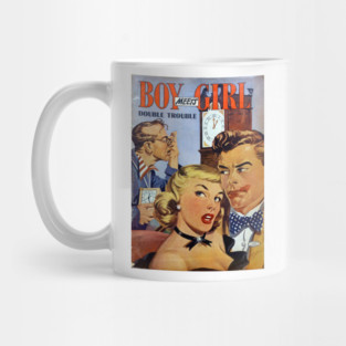 Romance Comic Book Cover - Boy Meets Girl Mug