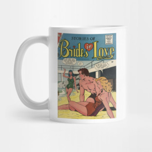 Vintage Romance Comic Book Cover - Brides in Love Mug
