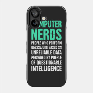 Computer Nerd Dictionary Definition Phone Case