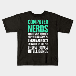 Computer Nerd Dictionary Definition Kids T-Shirt